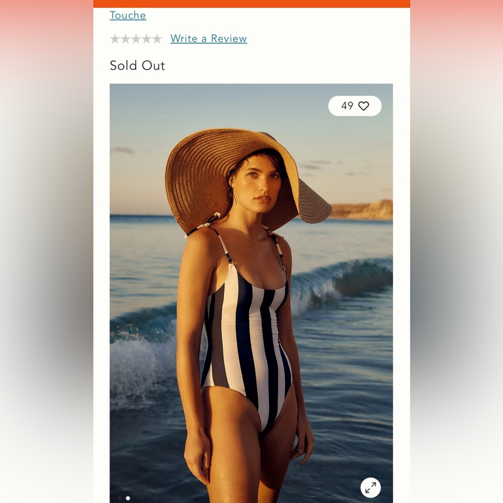 Touche Striped Swimsuit Anthropologie